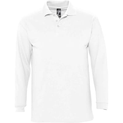 SOLS Volwassen uniseks Winter II poloshirt met lange mouwen (Wit)