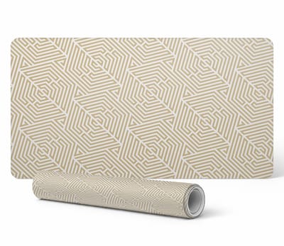 Antislip bureauonderlegger met geometrisch doolhofmotief 90x45 cm