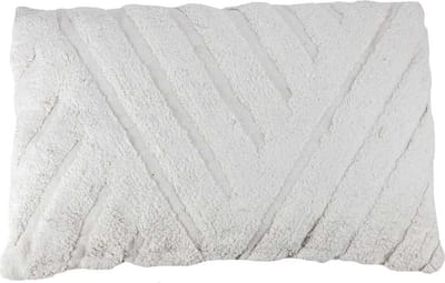 HomeBound by KY | Sierkussen Fluffy stripes cream rechthoek | 40x60cm | kussen strepen cream pluizig rechthoek