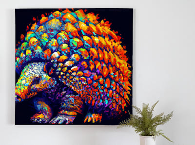 Four legged ant tank | Four Legged Ant Tank | Kunst - 75x75 centimeter op Forex | Foto op Forex