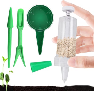 Zaaimachine Dispenser - Handmatige Zaadverdeler - Nauwkeurige Plantencontrole - Herbruikbare Tuinverdeler - 38 x 74 x 38 cm - Groen