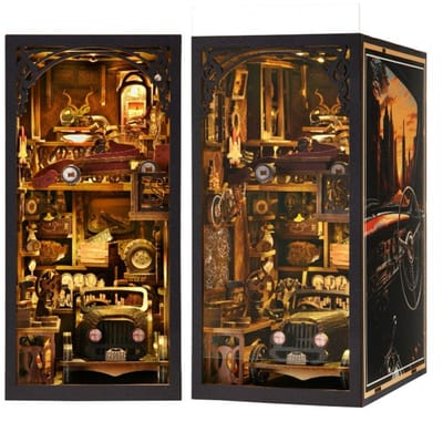 Meedeer Houten modelbouw-DIY Book Nook Kit - Automobiel Museum modelbouw kit voor volwassenen