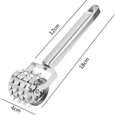 1 Stuk Roestvrij Staal Vleesmalser Hakker Roller Hamer Voor Steak Dubbelzijdig Varkensvlees Stampers Koken Keukengereedschap white