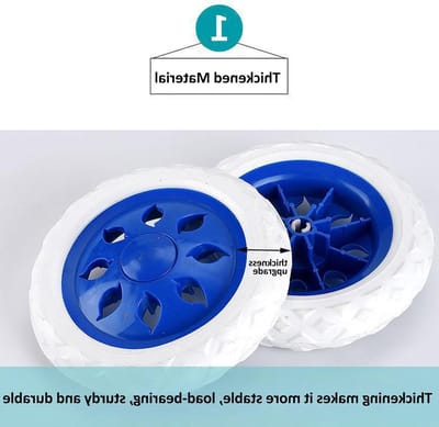 Set van 2 Vervangwielen voor Boodschappenwagentje - 15,2 cm Diameter - Zwart Schuim, Duurzaam en Lichtgewicht
