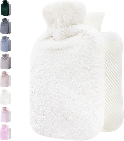 Grote Warmwaterkruik met Luxe Zachte Pluche Hoes voor Pijnverlichting en Warmte
