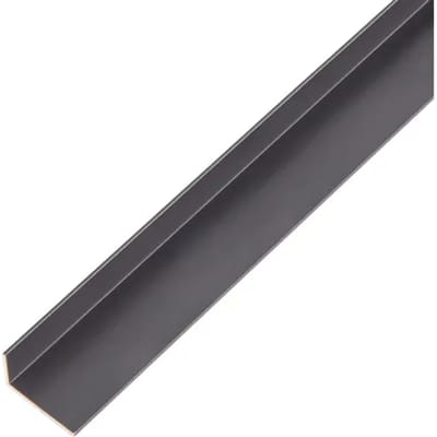Alberts Hoekprofiel - Aluminium Zwart - 20x10x1mm 1m