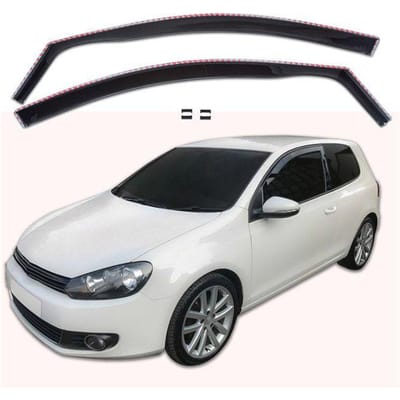 Wind deflectors - SCOUTT - Volkswagen Golf 5 - Getint - Versterkt acryl - Eenvoudige installatie