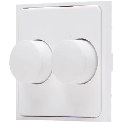 Kopp Duo-dimmerplaat Athenis Mat-wit