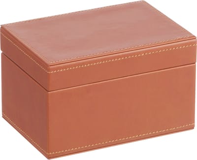 Koffer | kunstleer | oranje | 16.5x12x (h)10.5 cm