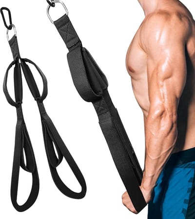 Dailygoods- Triceps Touw Extra Lang - Tricep/Halter - Roeigreep - Fitness Accessoire - Ergonomisch - Antislip Handgrepen