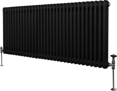 Traditionele 2 kolom radiator - zwart - 600x1462mm - 6220 btu