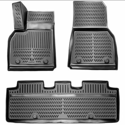 3D Rubber Automatten voor TESLA MODEL Y 2020-2026 [1. Gen] - geurloos & op maat - hoge rand