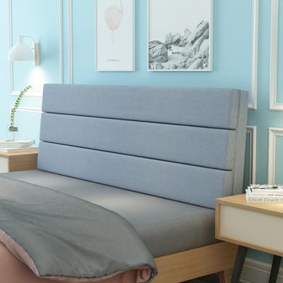 Moderne effen kleur zachte hoofdbordhoes hoge rebound spons kussen verwijderbare wasbare taille kussen kussen bed hoofdkussen 90x50x5cm
