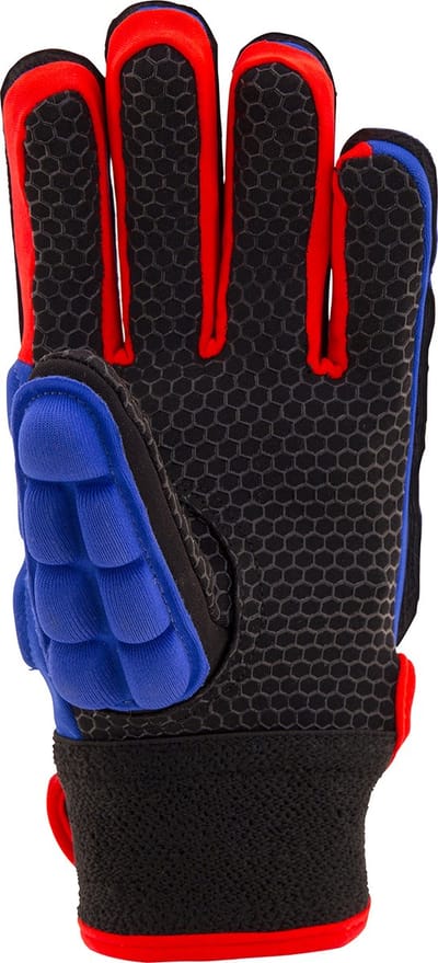 Grays hockeyhandschoenen International Pro Donkerblauw / Fluo Rood - maat LH - maat 2XS