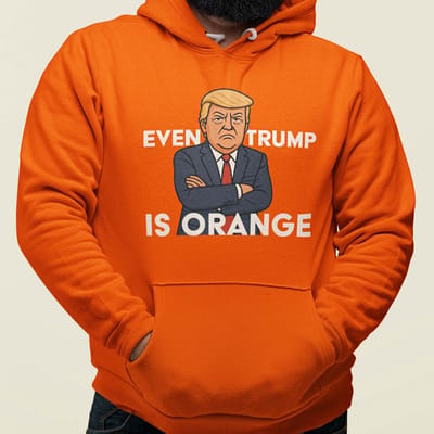 Oranje WK-EK Hoodie Even Trump Is Orange XS