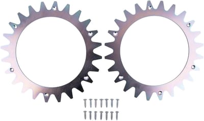 Anti-slip Spikes - Grip Verbeteraars - Robotmaaier Gebruik - Stalen Duurzaamheid - 23 x 23 x 2 cm - Zilver