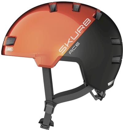 Fietshelm ABUS SKURB ACE goldfish orange L - 58-61 cm - oranje - Geschikt voor gebruik op elektrische fietsen - stadsfietsen - 340 g