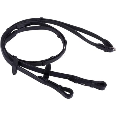Qhp Teugel biothane met stops Black - Pony | Teugels paard