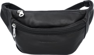 HAROLD'S Leren Gordeltas Schoudertas Country Hipbag Plain Black Zwart