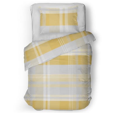 Snoozing Ineke Dekbedovertrek - Eenpersoons - 140x200/220 cm - Yellow