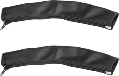 SnelShoppen - 2 stuks universele handgreepbescherming voor kinderwagen, PU-leer, zwart, waterdicht, stofdicht, eenvoudig te installeren, perfecte kind