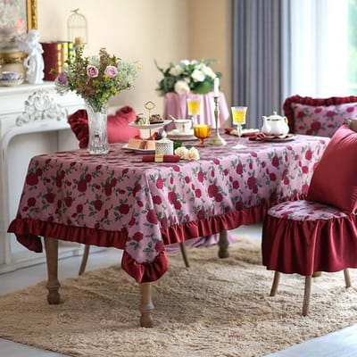 Amerikaans retro tafelkleed, rechthoekig of vierkant, geschikt voor de salontafel of eettafel, luxe stoffen tafelkleed voor kerstfeestjes en bruiloften. 130x130cm-Square