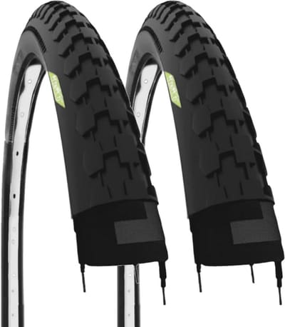 2x Fietsbanden 26 inch Zwart - Klassiek Stadsfiets en Ballonband