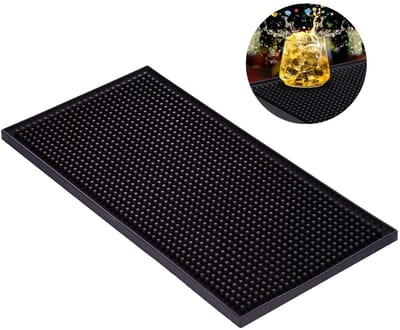 Dailygoods- Barmatte rubber - Antislip - Waterdicht - Afdruipmat - Keuken/bar - 30 cm x 15 cm - Snel drogend