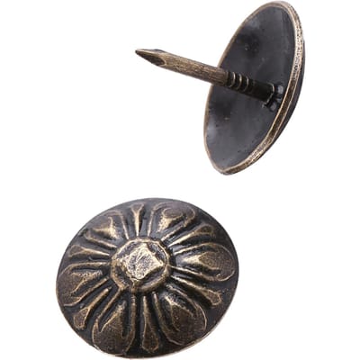 100 stuks Vintage Bekledingnagels Brons Metalen Labels Meubels Bank Schoenen Deur Decoratieve Spijkerstift 16*15mm