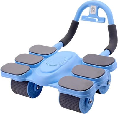 Buikspierroller - Core Trainer - Krachtraining - Met Elleboogsteun - 28.8x19.5cm - Blauw