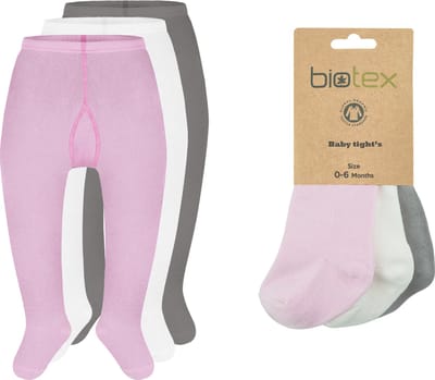 Baby Legging Bio Katoen - 3 Paar - 0 tot 6 maanden