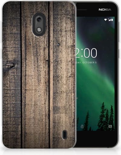 Nokia 2 Bumper Hoesje Steigerhout