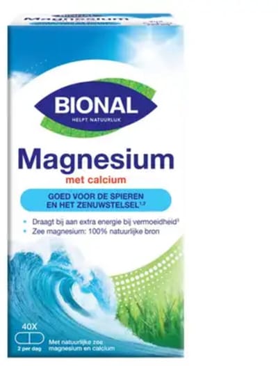 Bional Natuurlijk Zee Magnesium met Calcium - 3 x 40 capsules - Voordeelverpakking