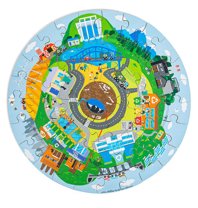 Bigjigs Recycling Ronde Vloer Puzzel