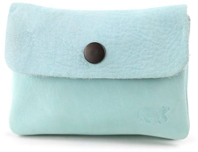 Bear Design Pietje Leren Portemonneetje - Jade