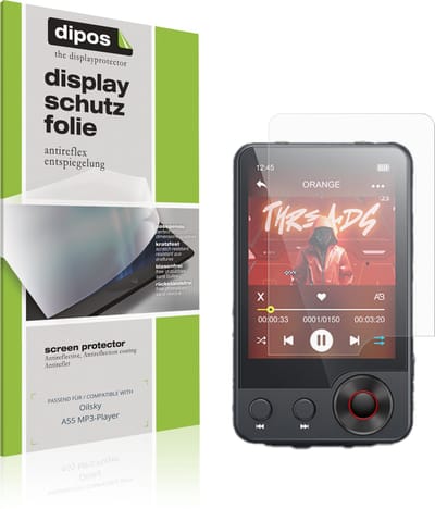 dipos – 4x Matte Beschermfolie geschikt voor Oilsky A55 MP3-Player | Krasbestendige & antireflecterende Screenprotector Ultra-Thin