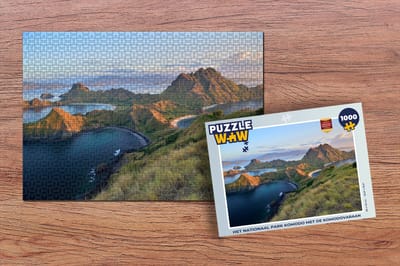 Puzzel Het nationaal park Komodo met de komodovaraan - Legpuzzel - Puzzel 1000 stukjes volwassenen
