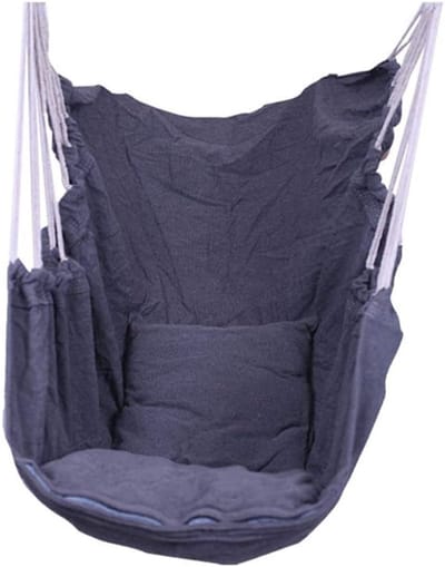 Hangmat Stoel - Zitstoel Relax - Buiten Ontspannen - Sterke Canvas Stof - 100x130cm - Grijs
