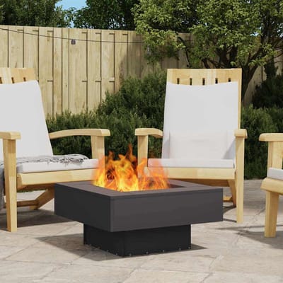 vidaXL - Vuurkom - Zwart - 60 - x - 60 - x - 30 - cm - weervast - staal