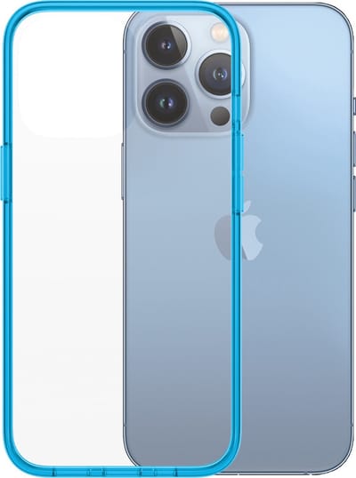 PanzerGlass Apple iPhone 13 Pro AntiBacterial ClearCase - Bondi Blauw