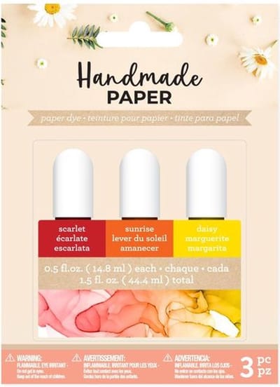 American Crafts - inkt voor het kleuren van handgeschept papier - rood/geel tinten - 34030775