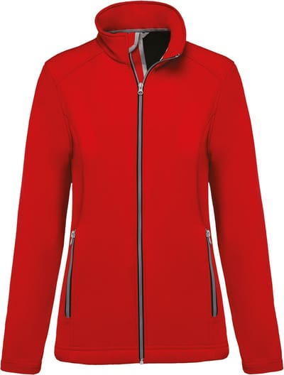 Kariban 2-laagse damessoftshelljas K425 - Red - XS
