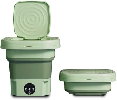 Aqua Laser Mini-wasmachine | Camping-wasmachine | Draagbare mini-wasmachine | Studenten Wasmachine | groen