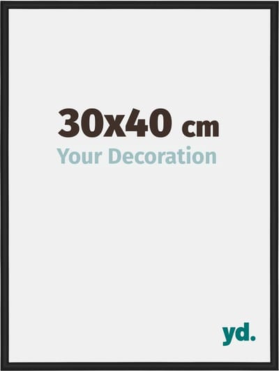 Your Decoration - Fotolijst 30x40 cm - Aluminium - Zwart Mat - New York