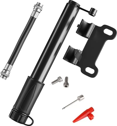Intirilife Mini Fietspomp 17 cm - Draagbare handpomp klein lichtgewicht ideaal voor onderweg