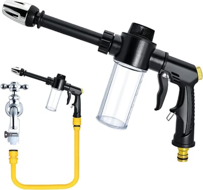 Schuimspuit - Hogedrukreiniger - Auto Wassen - Verstelbaar Mondstuk - 20 cm Breed - Zwart