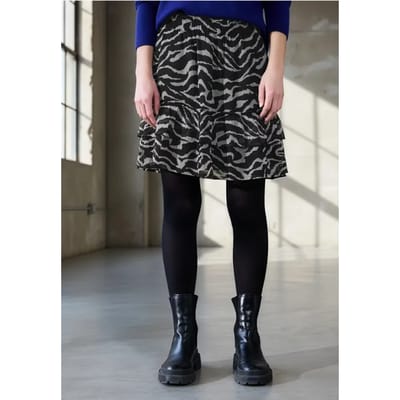 Gedessineerde chiffon rok