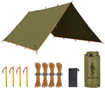 Waterdicht Tarp 3 x 3,2 m - Ultralicht en Multifuntioneel voor Outdoor Activiteiten