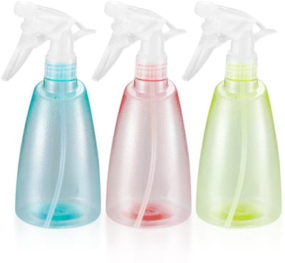 Dailygoods- Spuitfles 500 ml - Set van 3 - Kunststof - Mistsproeier voor Planten - Tuin en Huisreiniging - Verstuiver met Antislip Grip - Sproeifles