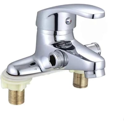 Robinet de salle de bain en alliage de zinc à deux trous Monté sur lavabo Cartouche céramique Robinet d'eau froide Entraxe 10 cm